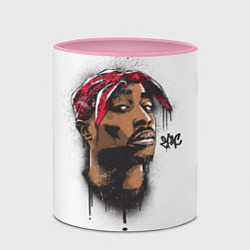 Кружка 3D 2Pac, цвет: 3D-белый + розовый — фото 2