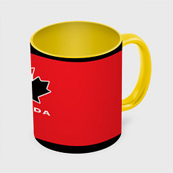Кружка 3D Canada Team, цвет: 3D-белый + желтый