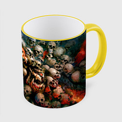Кружка 3D Warhammer 40k: Skulls, цвет: 3D-желтый кант