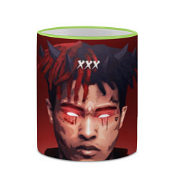 Кружка 3D XXXTentacion Demon, цвет: 3D-светло-зеленый кант — фото 2