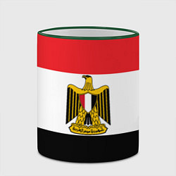 Кружка 3D Флаг и герб Египта, цвет: 3D-зеленый кант — фото 2