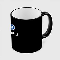 Кружка 3D Subaru - emblem, цвет: 3D-черный кант