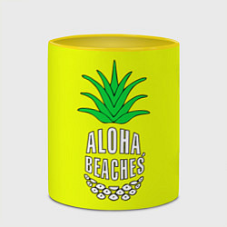 Кружка 3D Aloha, Beaches!, цвет: 3D-белый + желтый — фото 2