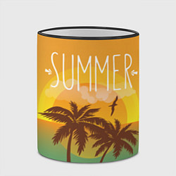 Кружка 3D Летний пляж, цвет: 3D-черный кант — фото 2