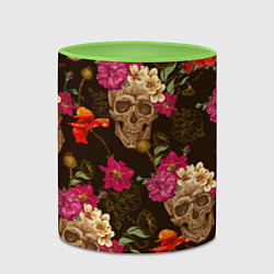 Кружка 3D Черепа, цвет: 3D-белый + светло-зеленый — фото 2