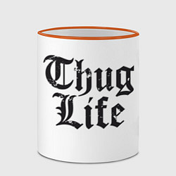 Кружка 3D Thug Life, цвет: 3D-оранжевый кант — фото 2