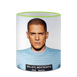 Кружка 3D Prison Break: Michael Scofield, цвет: 3D-светло-зеленый кант — фото 2