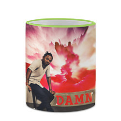 Кружка 3D Kendrick DAMN, цвет: 3D-светло-зеленый кант — фото 2