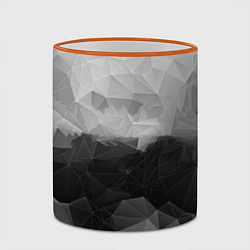 Кружка 3D Polygon gray, цвет: 3D-оранжевый кант — фото 2