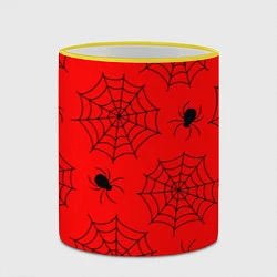 Кружка 3D Рассадник пауков, цвет: 3D-желтый кант — фото 2