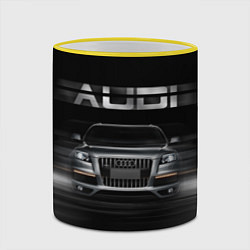 Кружка 3D Audi Q7 скорость, цвет: 3D-желтый кант — фото 2