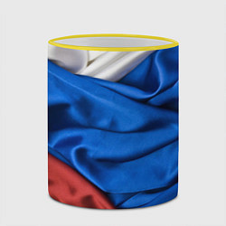 Кружка 3D Российский Триколор, цвет: 3D-желтый кант — фото 2