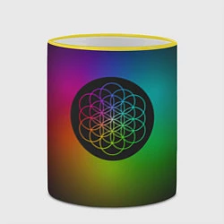 Кружка 3D Coldplay Colour, цвет: 3D-желтый кант — фото 2