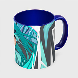 Кружка цветная Miku1