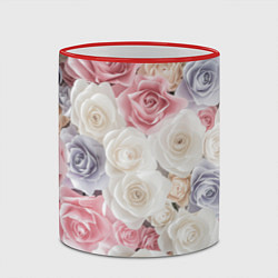 Кружка 3D Букет из роз, цвет: 3D-красный кант — фото 2