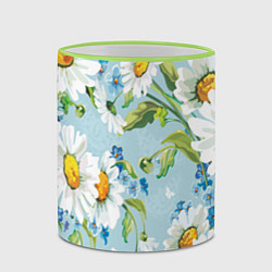 Кружка 3D Ромашки, цвет: 3D-светло-зеленый кант — фото 2