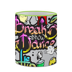Кружка 3D Break Show Dance, цвет: 3D-светло-зеленый кант — фото 2