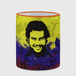 Кружка 3D Пабло Эскобар, цвет: 3D-оранжевый кант — фото 2