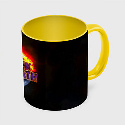 Кружка 3D Black Sabbath земля в огне, цвет: 3D-белый + желтый