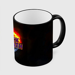 Кружка 3D Black Sabbath земля в огне, цвет: 3D-черный кант