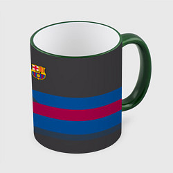 Кружка 3D Barcelona FC: Dark style, цвет: 3D-зеленый кант