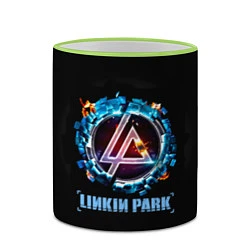 Кружка 3D Linkin Park: Engine, цвет: 3D-светло-зеленый кант — фото 2