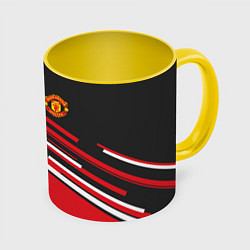 Кружка 3D Man UTD FC: Sport Line 2018, цвет: 3D-белый + желтый