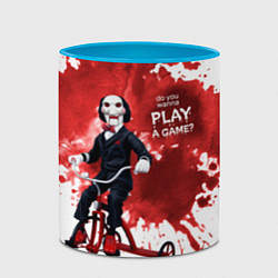 Кружка 3D Play a game?, цвет: 3D-белый + небесно-голубой — фото 2