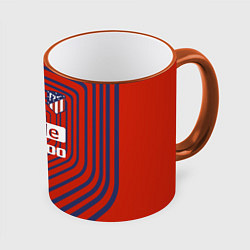 Кружка 3D Atletico Madrid: Red Original, цвет: 3D-оранжевый кант