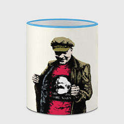 Кружка 3D Стильный Ленин, цвет: 3D-небесно-голубой кант — фото 2