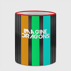 Кружка 3D Imagine Dragons: Evolve Lines, цвет: 3D-красный кант — фото 2