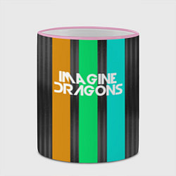 Кружка 3D Imagine Dragons: Evolve Lines, цвет: 3D-розовый кант — фото 2