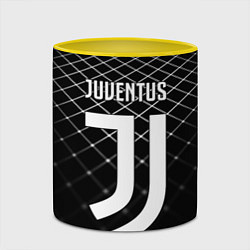 Кружка 3D FC Juventus: Black Lines, цвет: 3D-белый + желтый — фото 2
