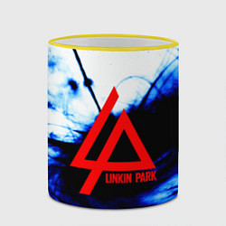 Кружка 3D Linkin Park blue smoke, цвет: 3D-желтый кант — фото 2