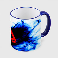 Кружка 3D Linkin Park blue smoke, цвет: 3D-синий кант