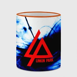 Кружка 3D Linkin Park blue smoke, цвет: 3D-оранжевый кант — фото 2