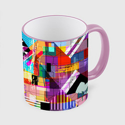 Кружка 3D RGB Geometry, цвет: 3D-розовый кант