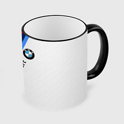 Кружка 3D BMW Motorsport: White Carbon, цвет: 3D-черный кант
