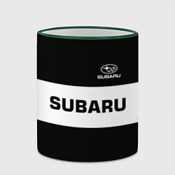 Кружка 3D Subaru: Black Sport, цвет: 3D-зеленый кант — фото 2