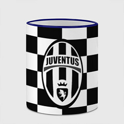 Кружка 3D FC Juventus: W&B Grid, цвет: 3D-синий кант — фото 2