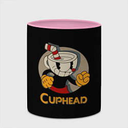 Кружка 3D Cuphead: Mugman, цвет: 3D-белый + розовый — фото 2