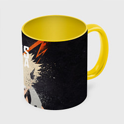 Кружка 3D Bacugou - My Hero Academia, цвет: 3D-белый + желтый