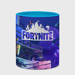 Кружка 3D Fortnite Studio, цвет: 3D-белый + небесно-голубой — фото 2