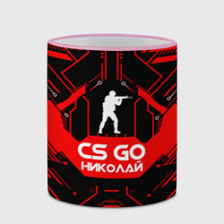 Кружка 3D CS:GO - Николай, цвет: 3D-розовый кант — фото 2