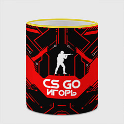 Кружка 3D CS:GO - Игорь, цвет: 3D-желтый кант — фото 2