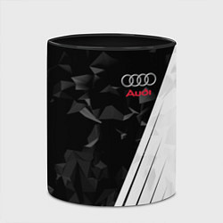 Кружка 3D Audi: Black Poly, цвет: 3D-белый + черный — фото 2