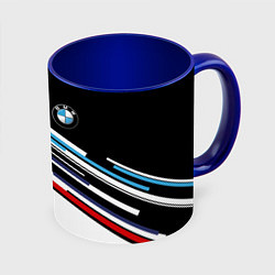Кружка 3D BMW BRAND COLOR БМВ, цвет: 3D-белый + синий