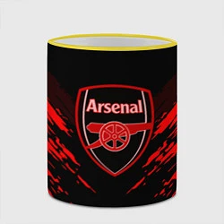 Кружка 3D Arsenal FC: Sport Fashion, цвет: 3D-желтый кант — фото 2