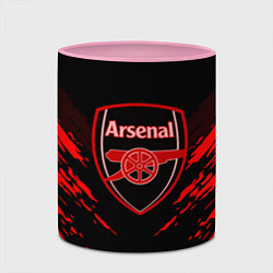 Кружка 3D Arsenal FC: Sport Fashion, цвет: 3D-белый + розовый — фото 2