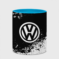 Кружка 3D Volkswagen: Black Spray, цвет: 3D-белый + небесно-голубой — фото 2
